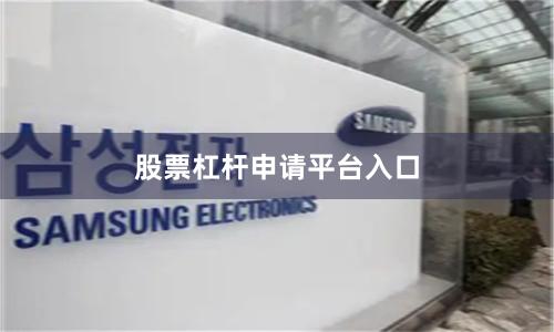 股票杠杆申请平台入口